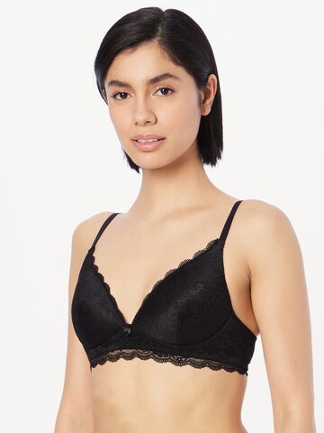 Cotton On Body Triangle Bra in Black: front