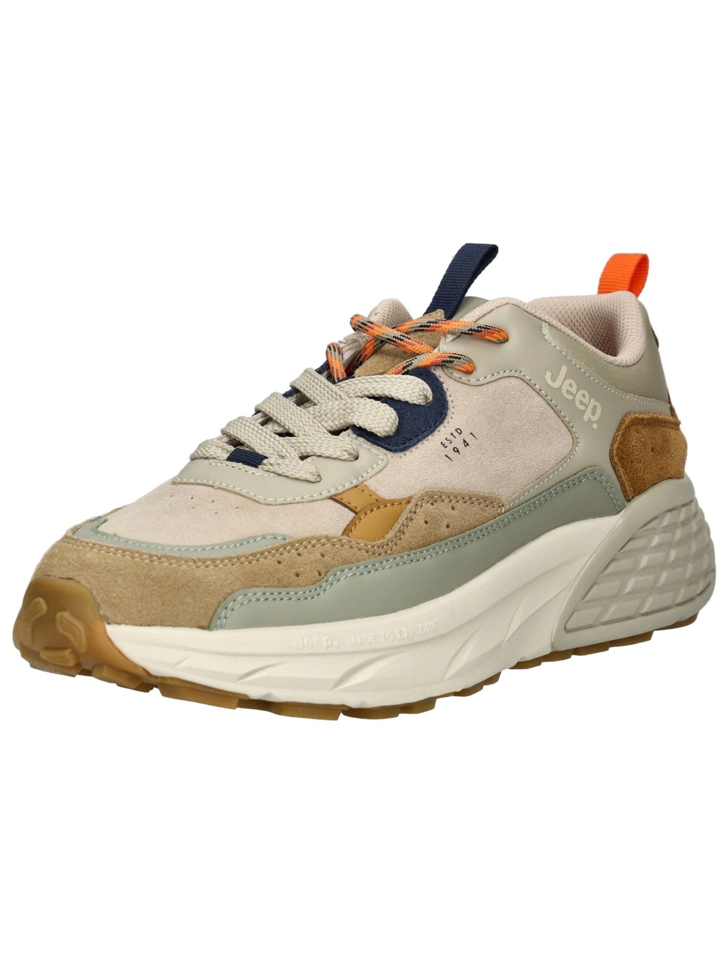 Sneaker bassa di Jeep in beige: frontale