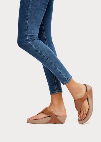 FitFlop T-Bar Sandals 'Dianette' in Brown