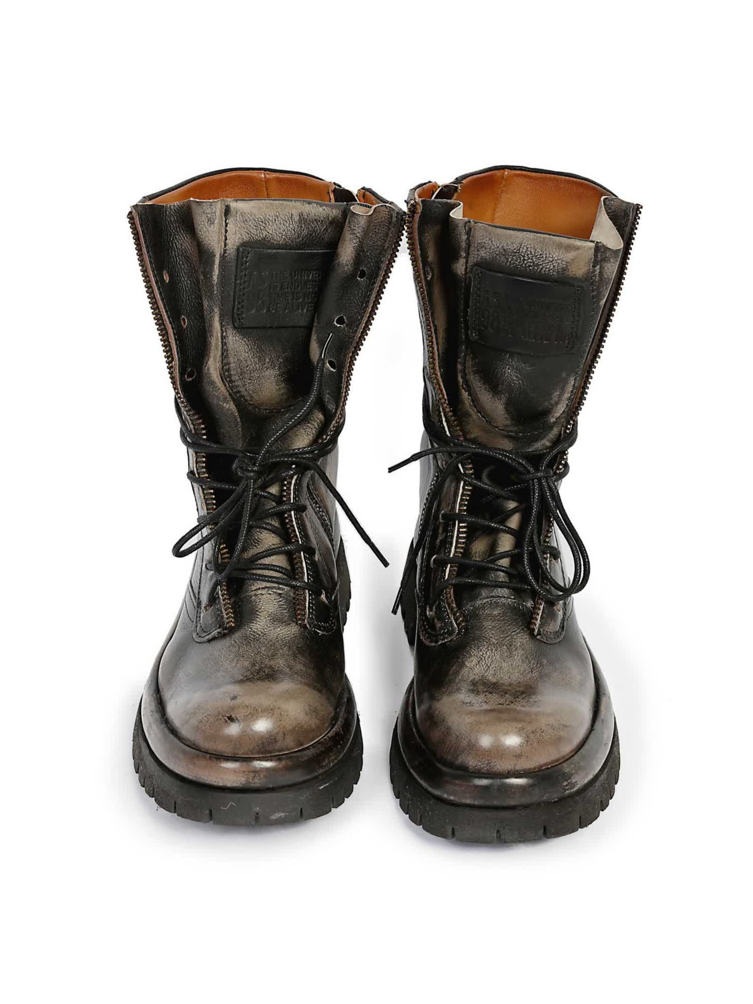 Bottes à lacets 'Delphi' A.S.98 en noir : devant