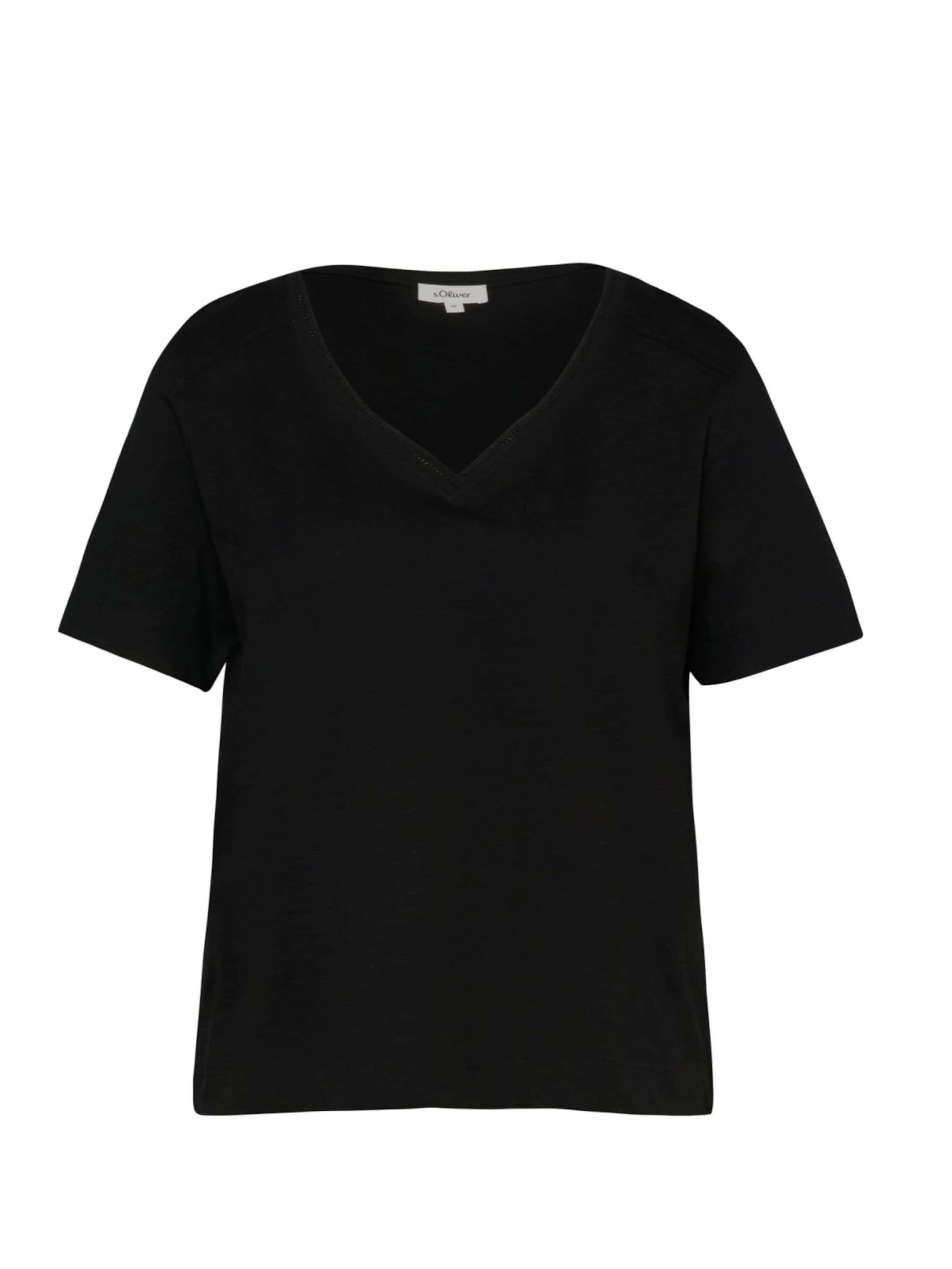 T-shirt 's.Oliver - Dames t-shirt' s.Oliver en noir : devant
