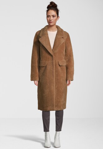 Goosecraft Between-Seasons Coat 'Midnight' in Beige: front