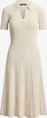 Lauren Ralph Lauren Stickad klänning i beige: framsida