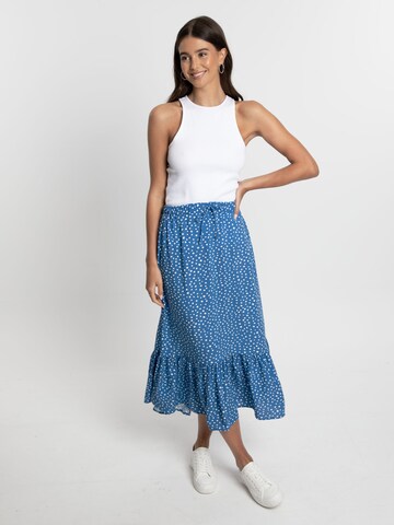 Threadbare Skirt 'Rain' in Blue