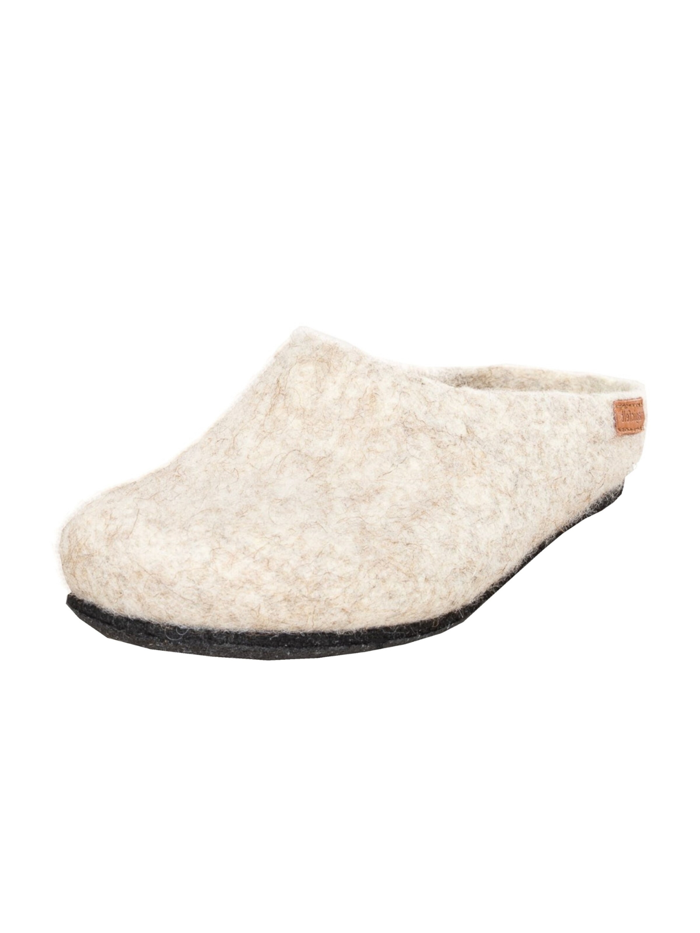 MagicFelt Slippers 'Filzpantoffel AT 719' in Beige: front