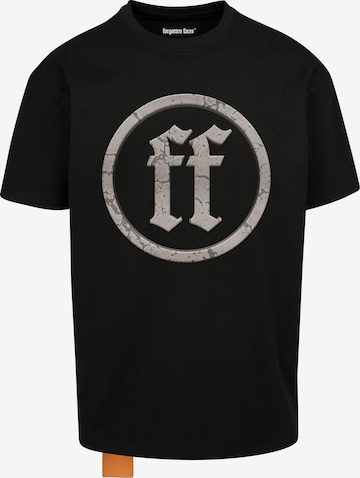 juoda Forgotten Faces Marškinėliai: priekis