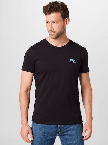 T-Shirt ALPHA INDUSTRIES en noir : devant