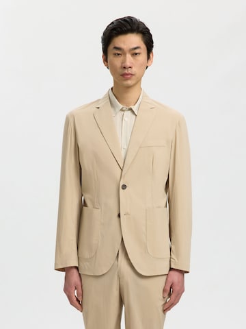 SELECTED - Ajuste regular Chaqueta saco en beige: frente