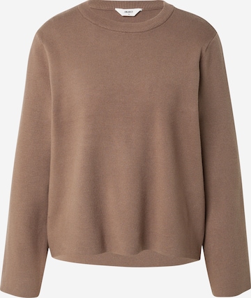 Pull-over 'OBJREYNARD' OBJECT en marron : devant