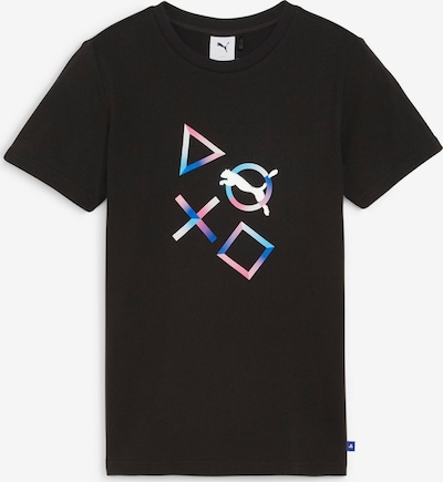 PUMA T-Shirt 'PLAYSTATION' in blau / pink / schwarz / weiß, Produktansicht
