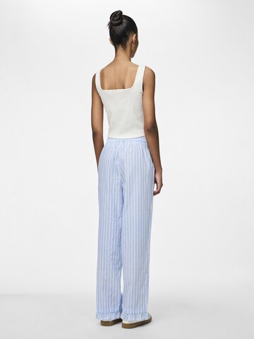 PIECES Wide leg Trousers 'PCLilia' in Blue