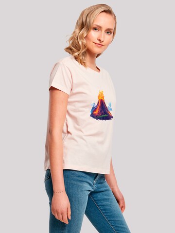 T-shirt 'Vulkanausbruch' F4NT4STIC en rose