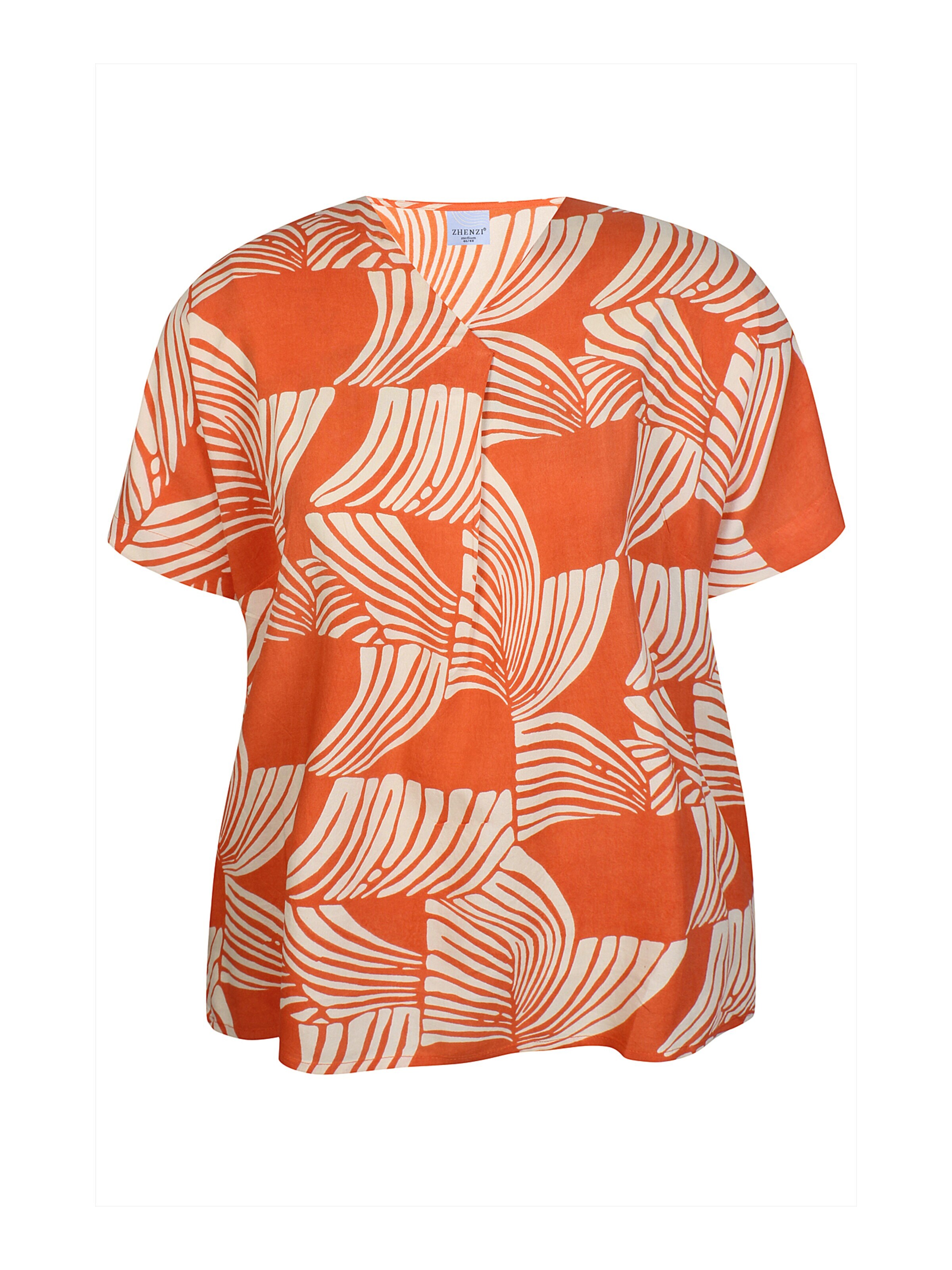 Zhenzi Blouse 'Keira 1452' in Oranje: voorkant