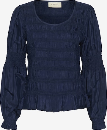 Cream Blouse 'Henva' in Blauw: voorkant