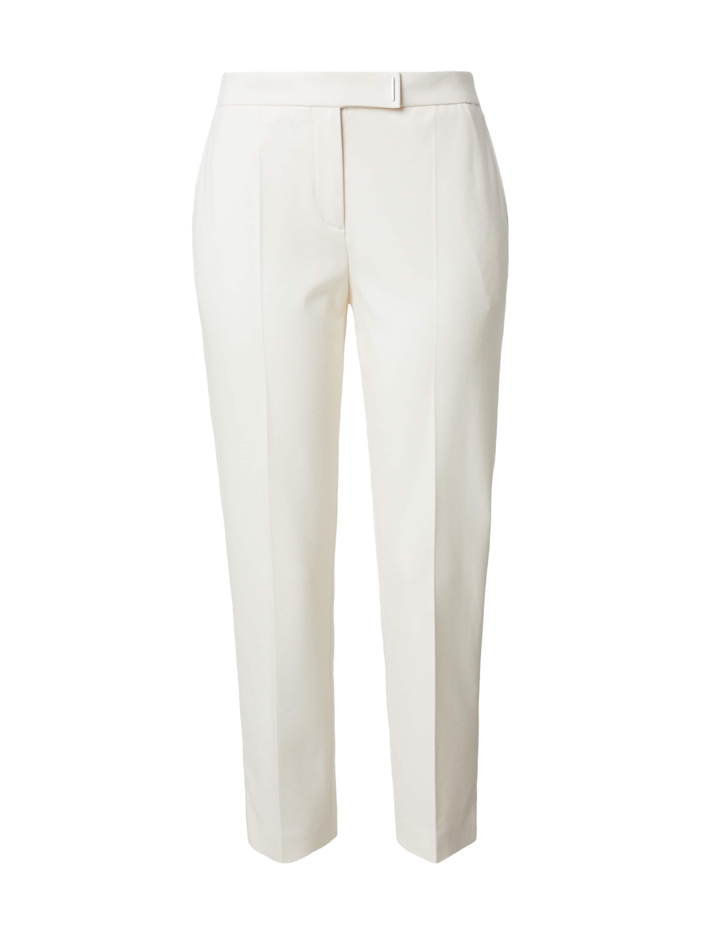 BOSS Regular Pressveckad byxa 'Tapria' i vit: framsida