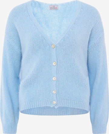 Zwillingsherz Gebreid vest in Blauw: voorkant