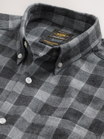 Next Regular fit Button Up Shirt in Grey