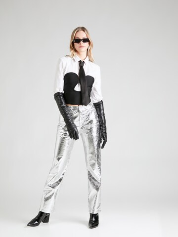 Regular Pantalon Warehouse en argent