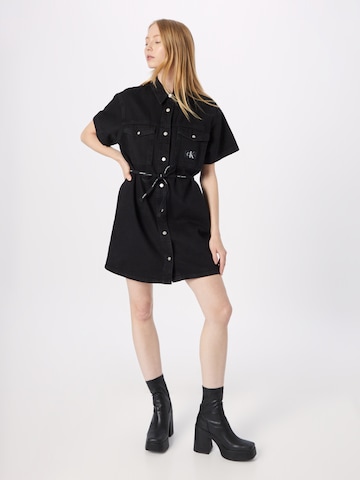 Calvin Klein Jeans Shirt Dress in Black