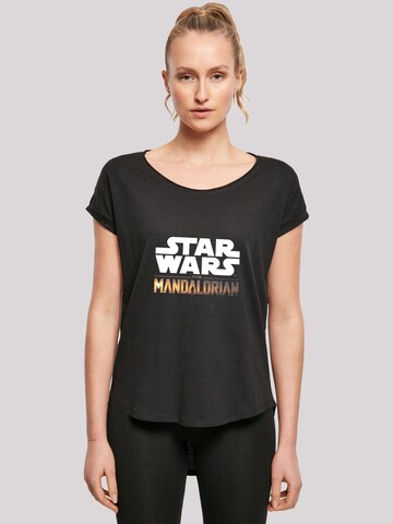 F4NT4STIC T Shirt 'Star Wars The Mandalorian Logo' in Schwarz: Vorderseite