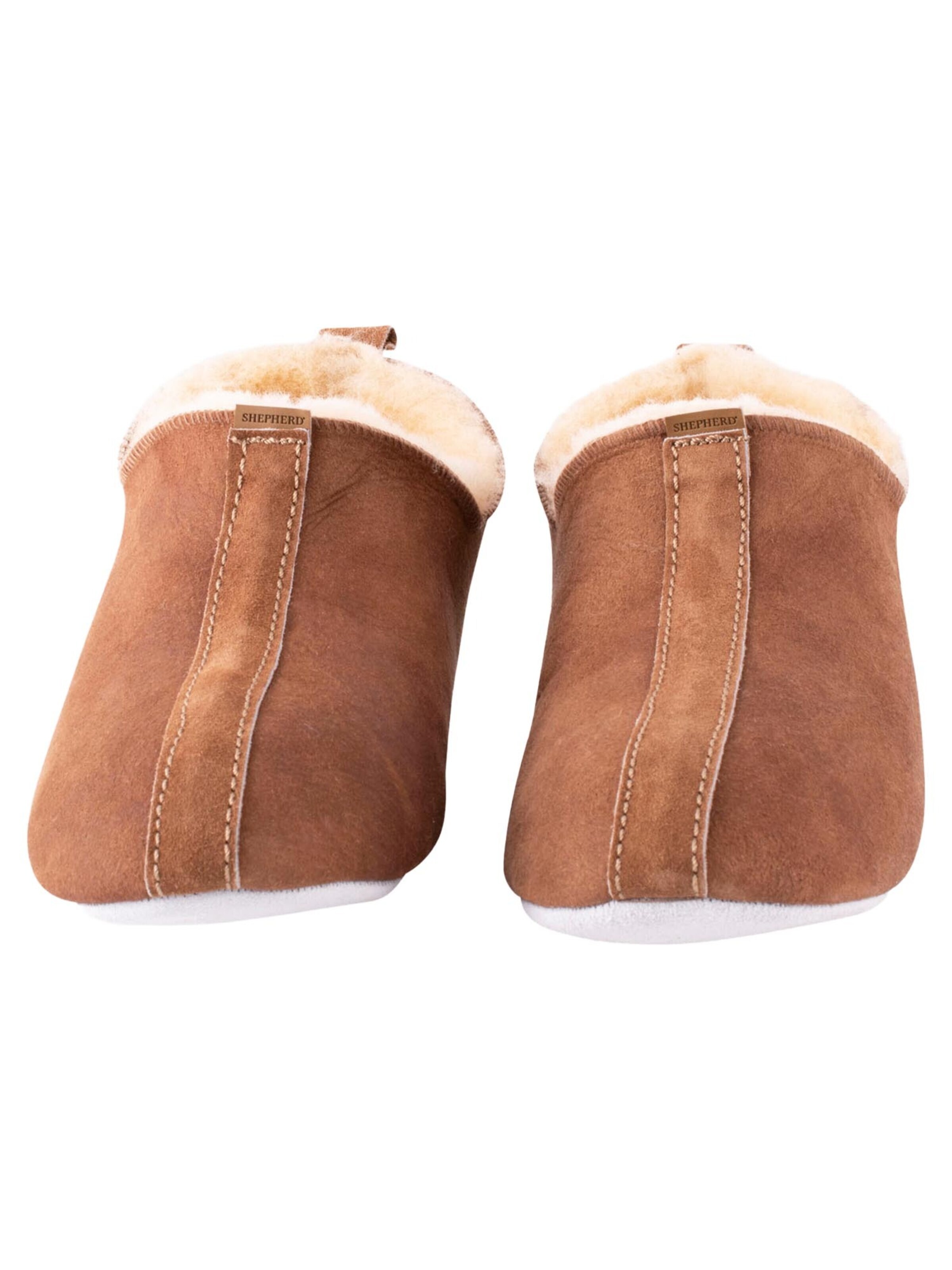 SHEPHERD Huisschoenen 'Lina' in Bruin
