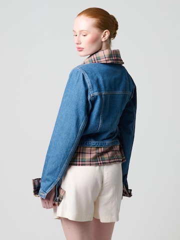 Fenice Übergangsjacke 'Urban Plaid Denim'‌‌‌‌‌‌‌‌‌‌ in Grün