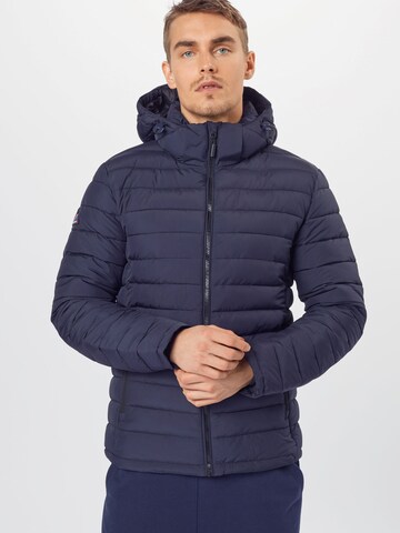 Superdry Tapered Winterjas 'OTTOMAN ARCTIC' in Blauw: voorkant