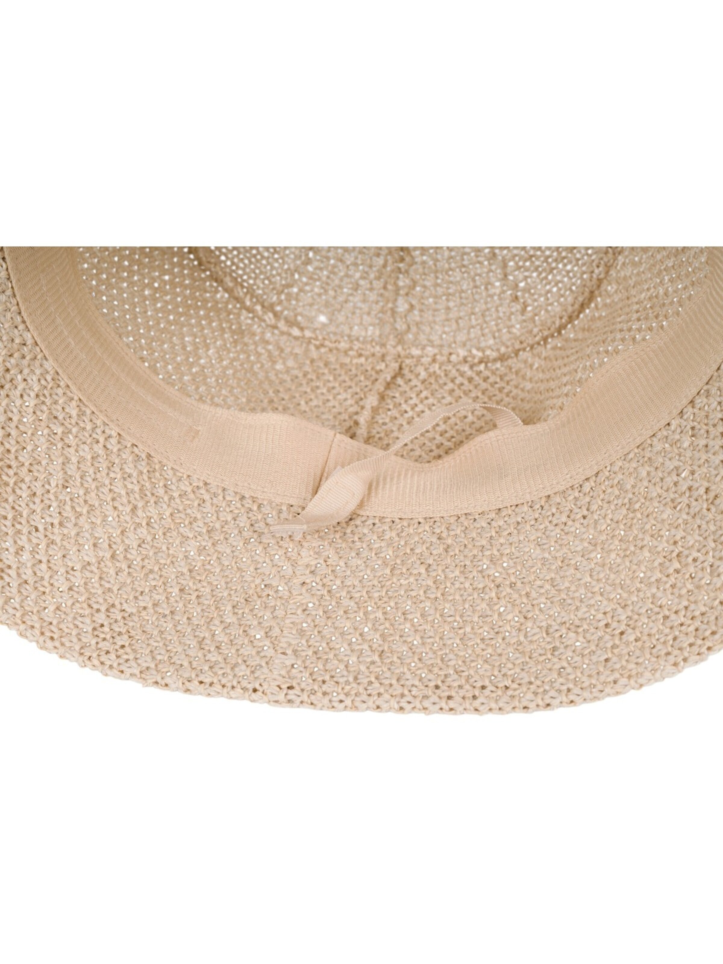 styleBREAKER Hut 'Fischerhut aus Papierstroh - Knautschhut'‌‌‌ in Beige