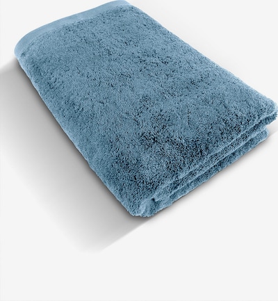 Herzbach home Saunatuch Pura, feingemusterte Bordüre, weich, hochwertig, Flächengewicht 550 gsm in blau, Produktansicht