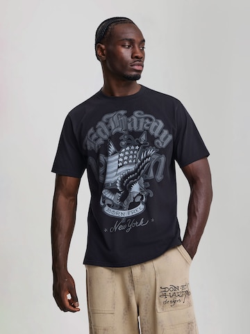 Ed Hardy - Camiseta en negro: frente