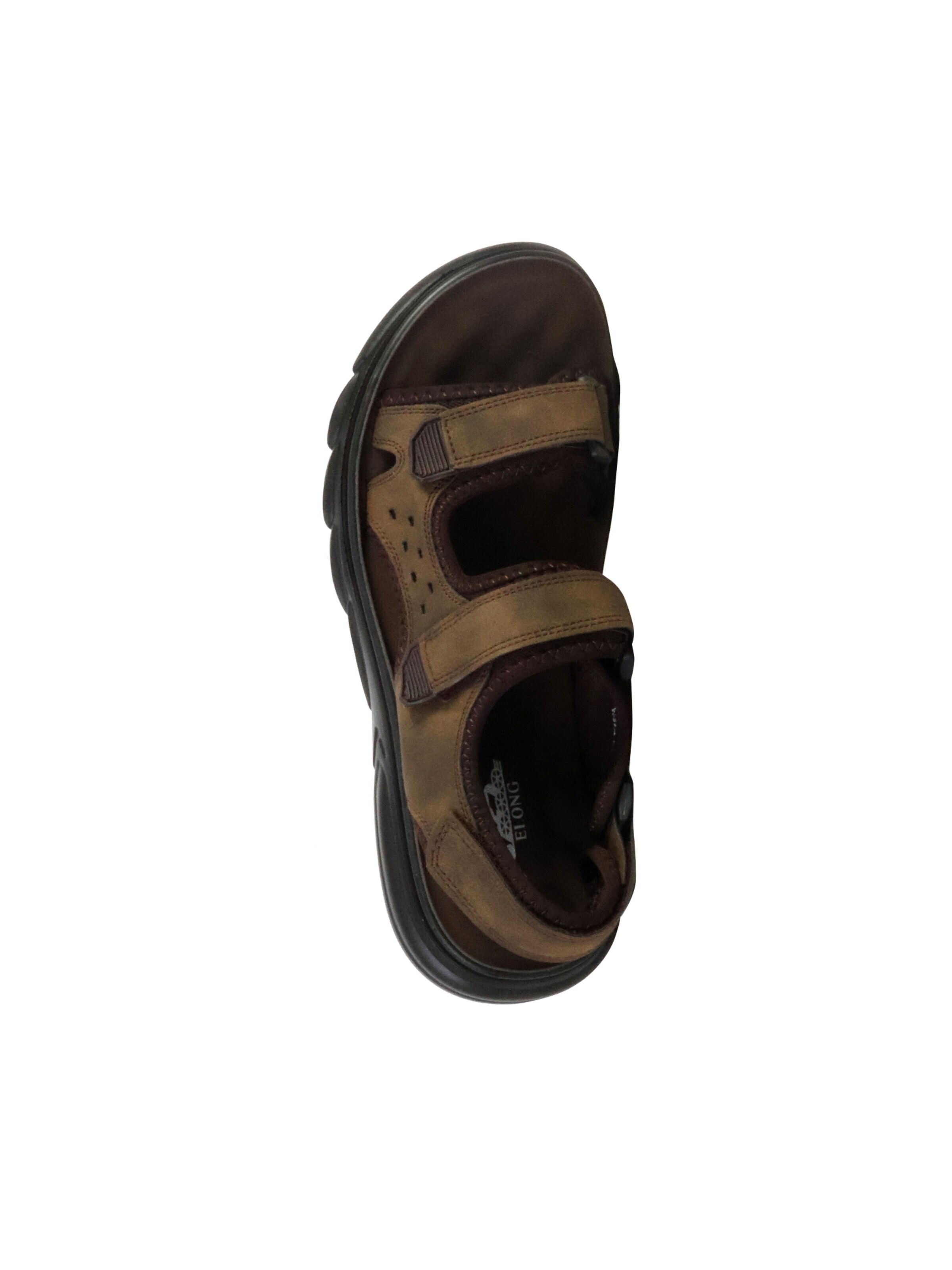 Sandales 'Flache Sandalen mit Klettverschluss' Elong en vert