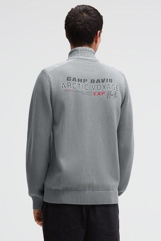CAMP DAVID Knit Cardigan in Grey