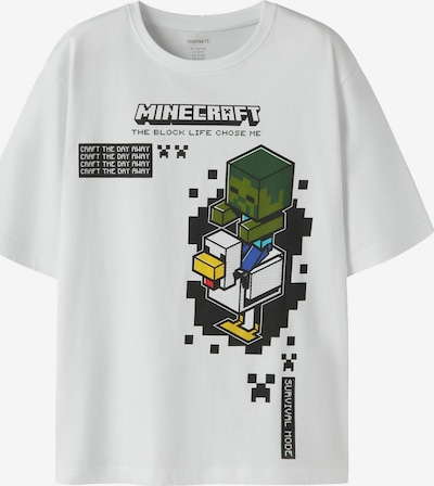 NAME IT Majica 'NKMJUN MINECRAFT' veličine 122-128 u žuta / tamno zelena / crna / bijela, Pregled proizvoda