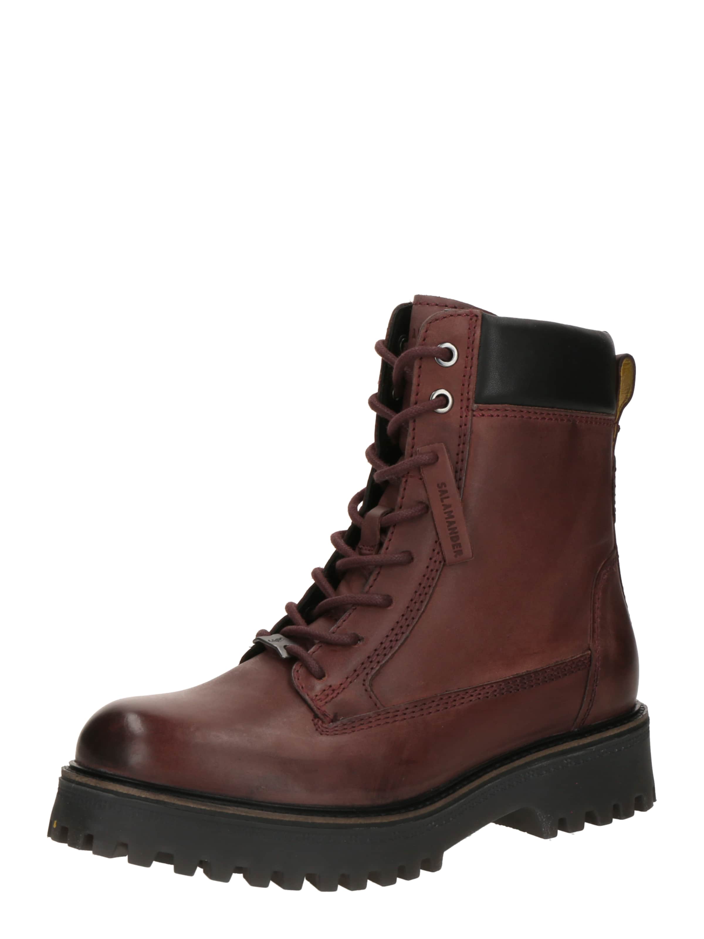 SALAMANDER Stövlett med snörning i röd: framsida