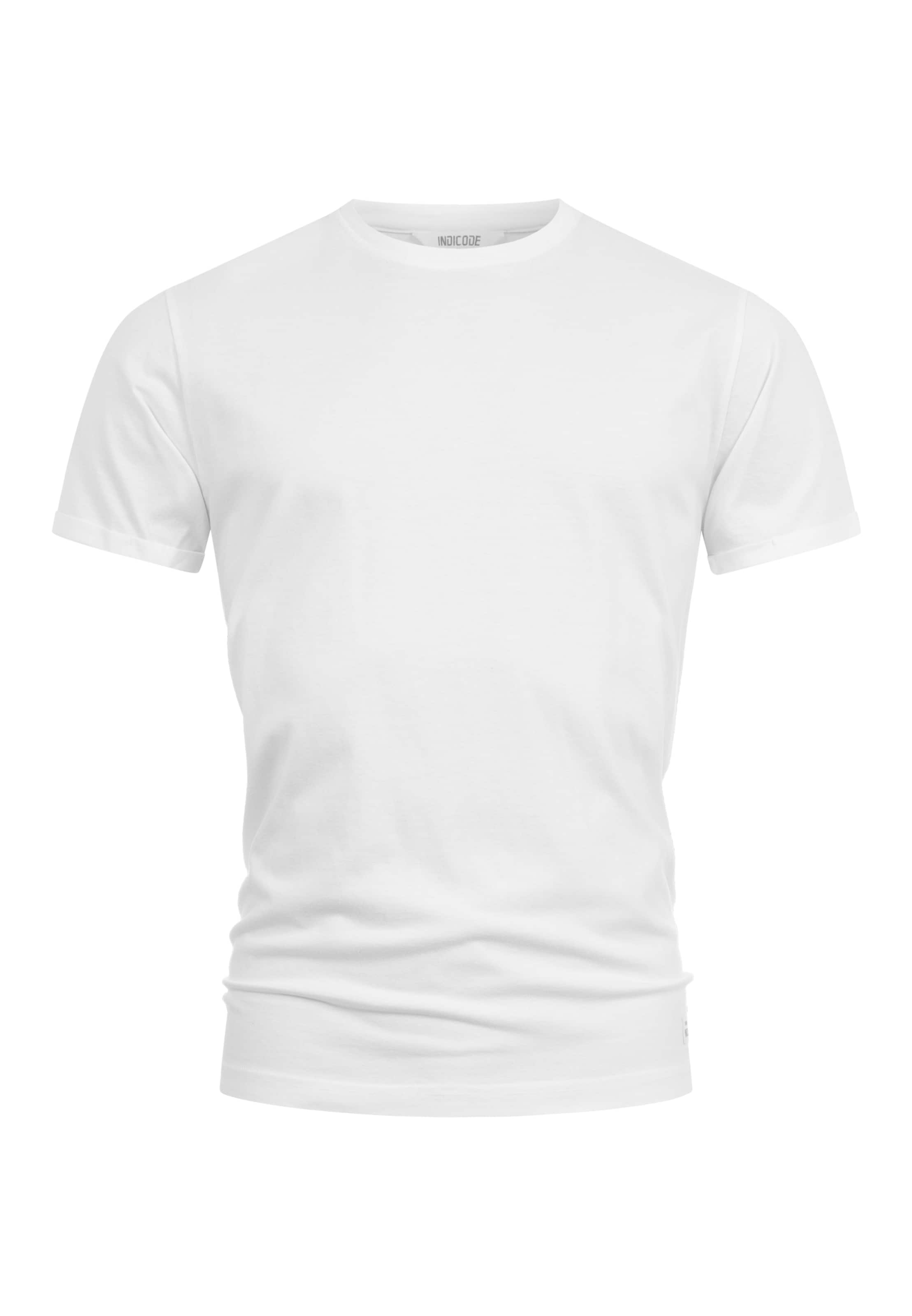 INDICODE JEANS Shirt 'INHerbst' in de kleur Wit, Productweergave