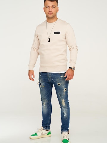 JACK JONES Sweatshirt 'JJCOPOPS'‌‌‌‌‌‌‌‌‌‌ in Beige
