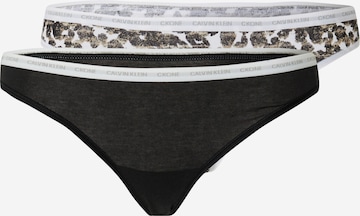 Tanga de la Calvin Klein Underwear pe negru: față