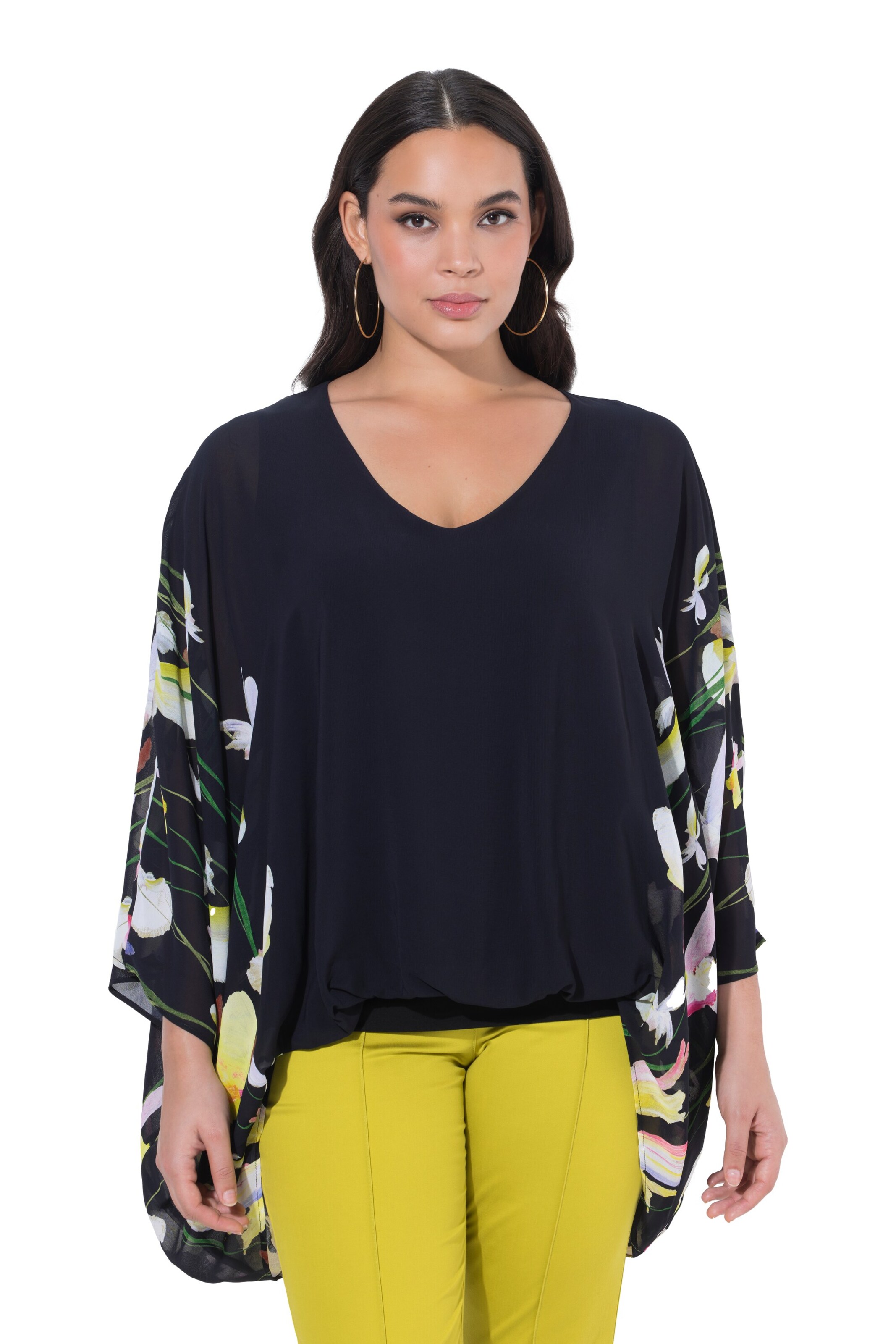 Ulla Popken Blouse in Zwart: voorkant
