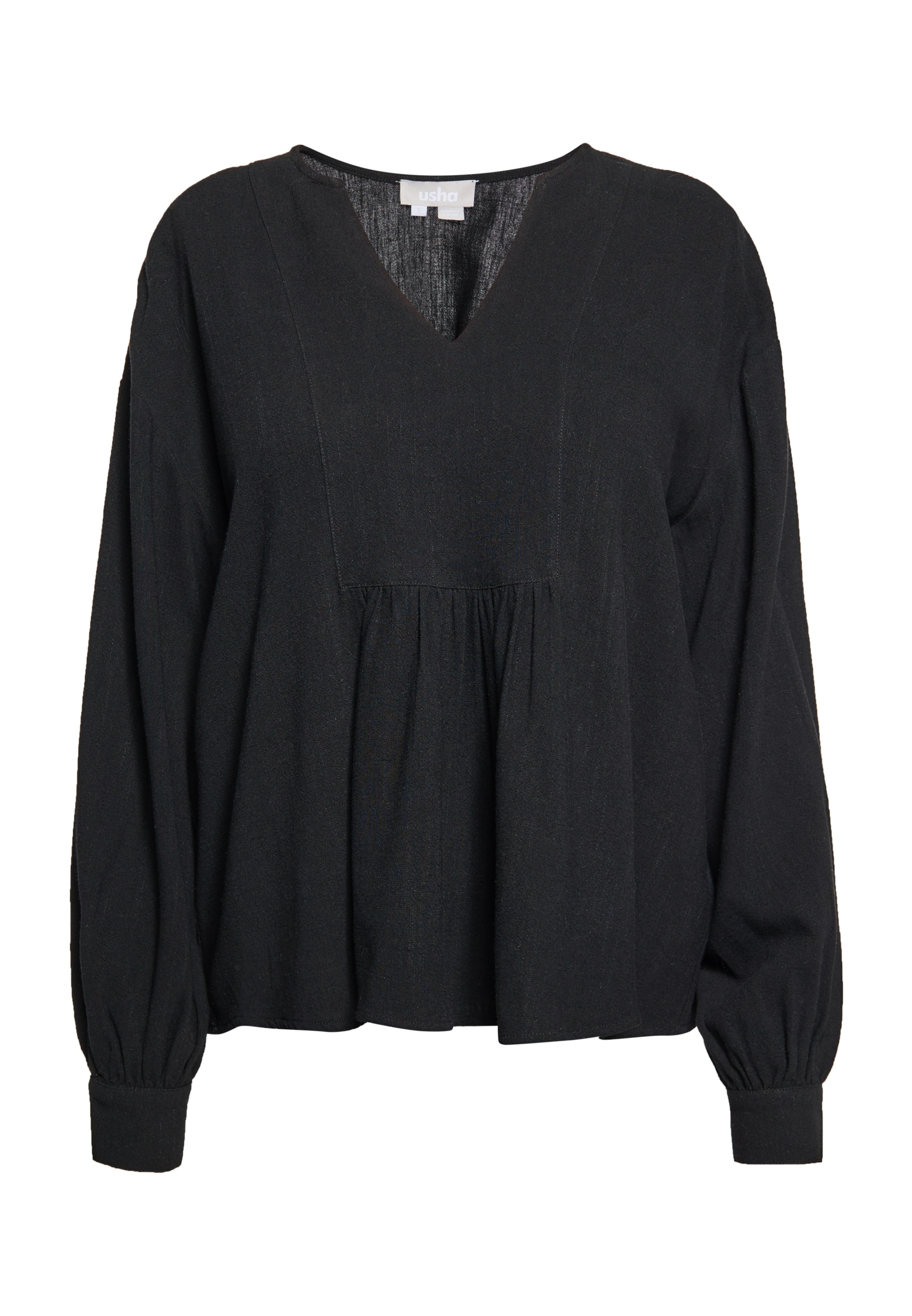 Usha Bluse in Schwarz: Vorderseite