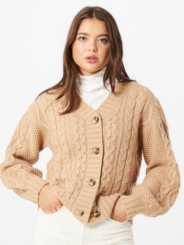Rut & Circle Knit Cardigan 'Carrie' in Beige: front