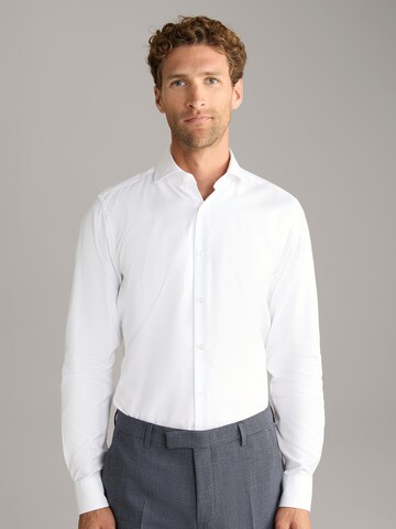 JOOP! Slim fit Business Shirt 'Panko' in White: front