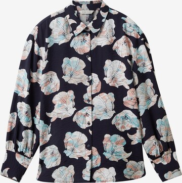 TOM TAILOR Blouse in Zwart: voorkant