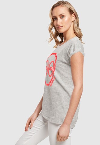 ABSOLUTE CULT T-Shirt 'Deadpool - Neon Head' in Grau