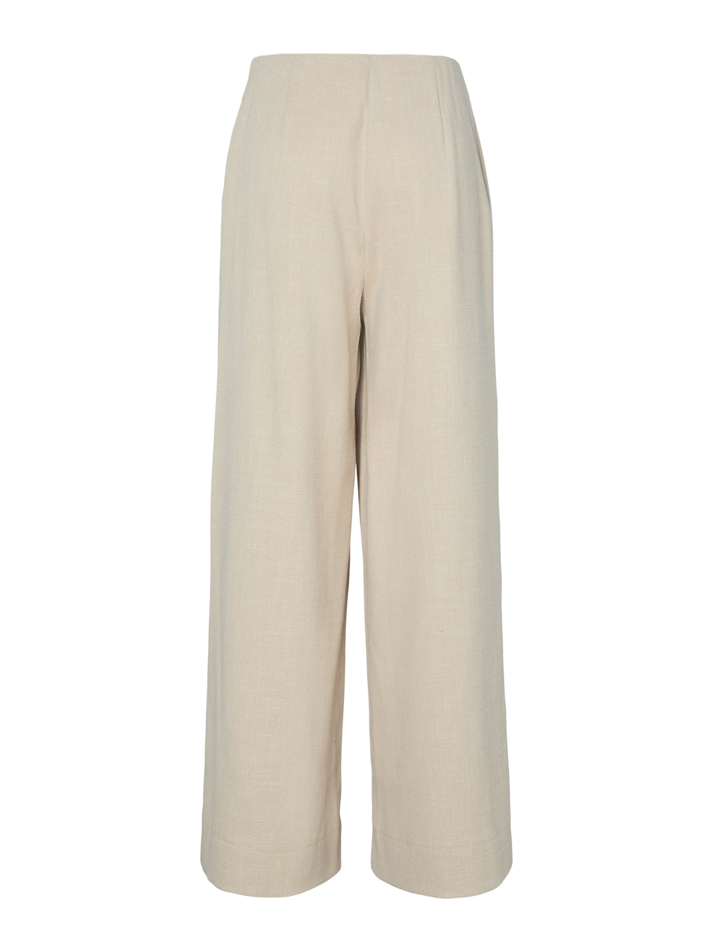 YAS Wide leg Παντελόνι με τσάκιση σε μπεζ