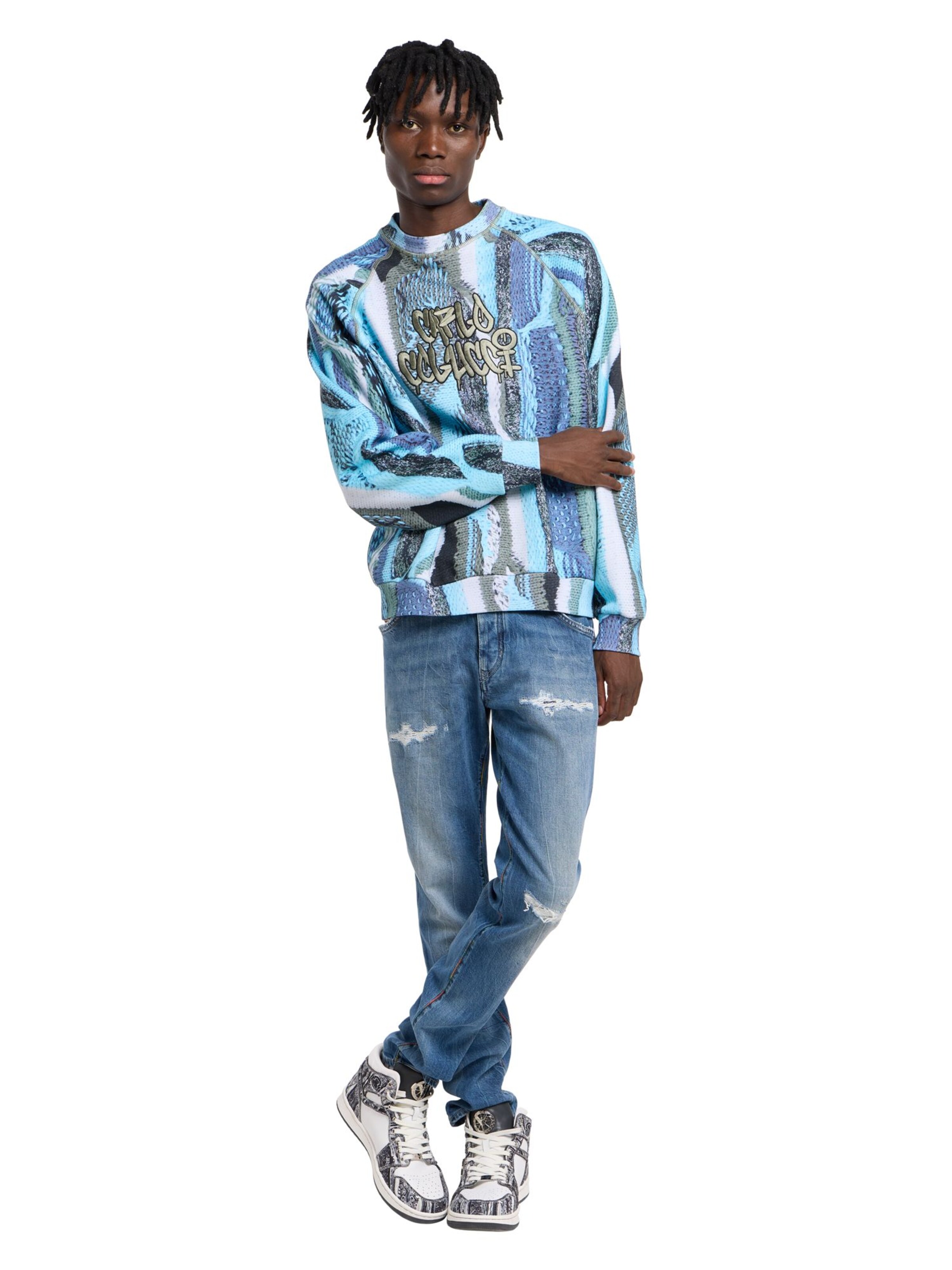 Carlo Colucci Sweatshirt 'Ettorelli' in Mixed colours