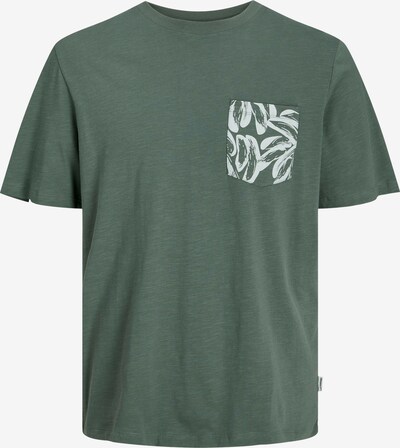 JACK & JONES T-Shirt 'Lafeyette' en vert foncé / blanc, Vue avec produit