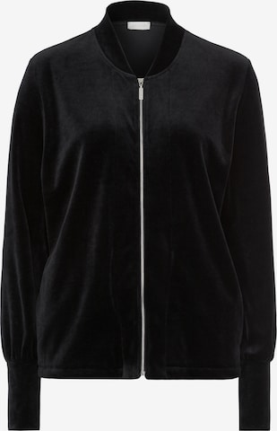 Hanro Zip-Up Hoodie 'Favourites' in Black: front