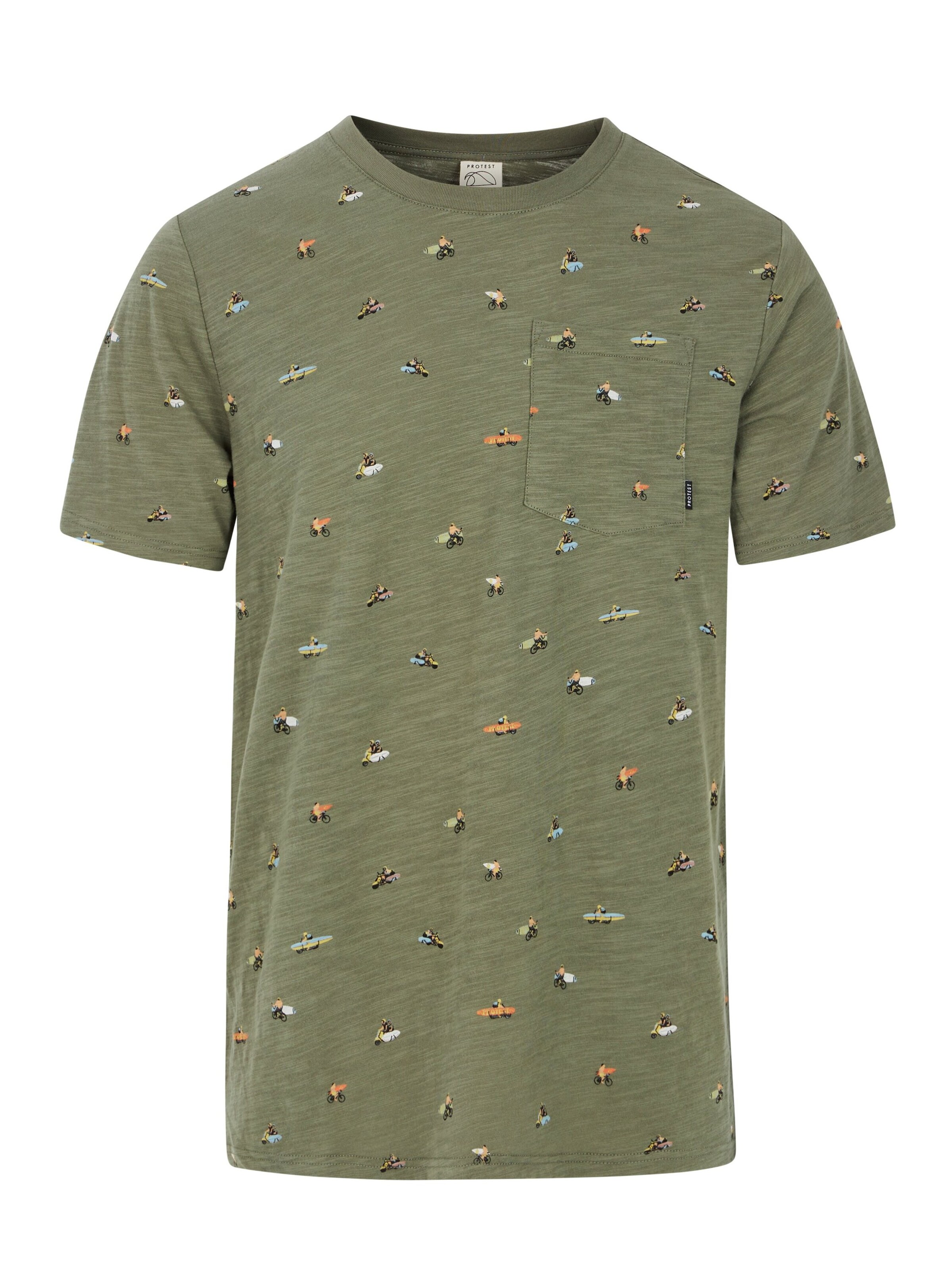 PROTEST Shirt 'PRTCHAREL' in Groen: voorkant