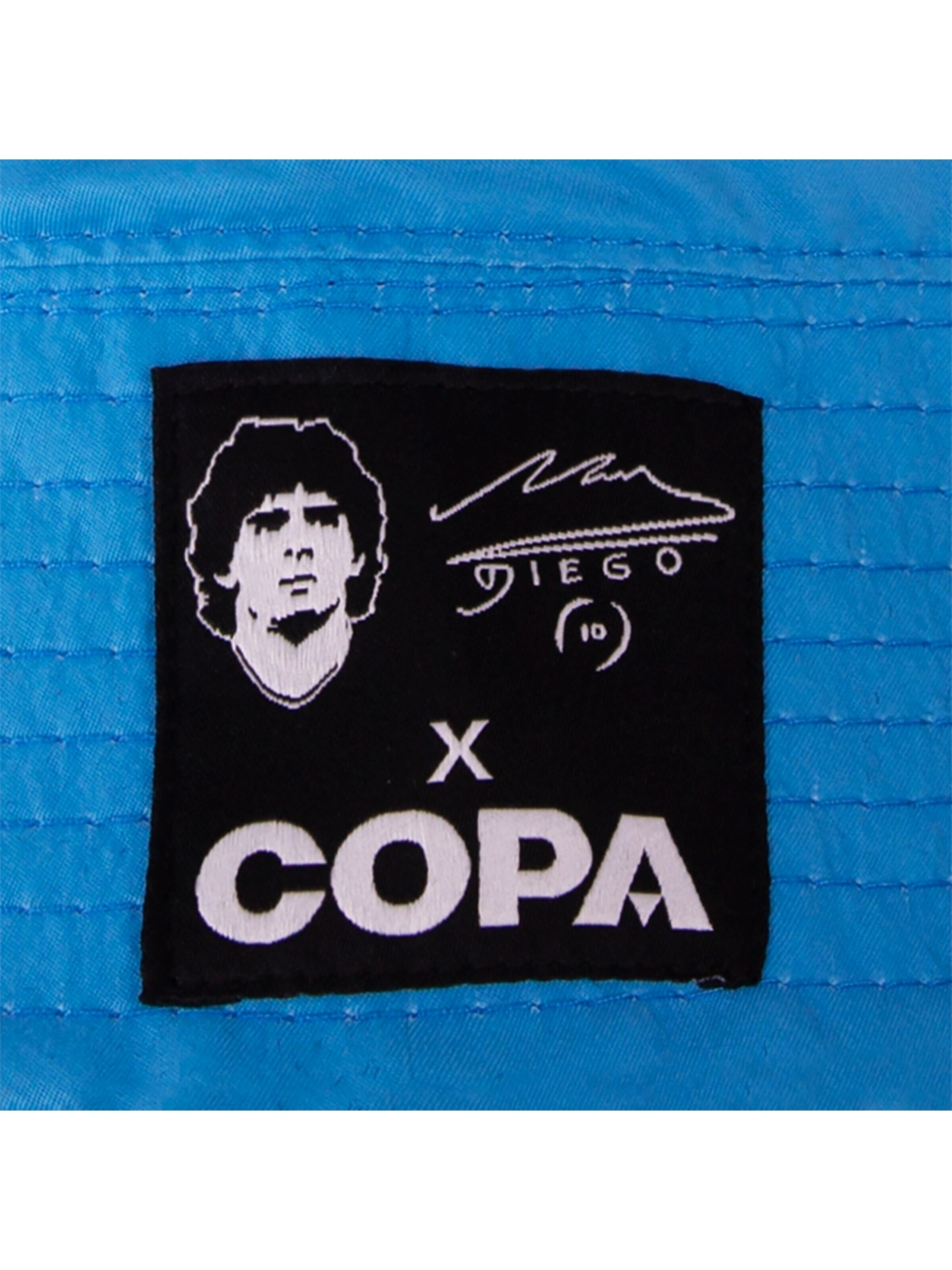 COPA FOOTBALL Hat 'Maradona x COPA Napoli Embroidery Bucket Hat' in Blue
