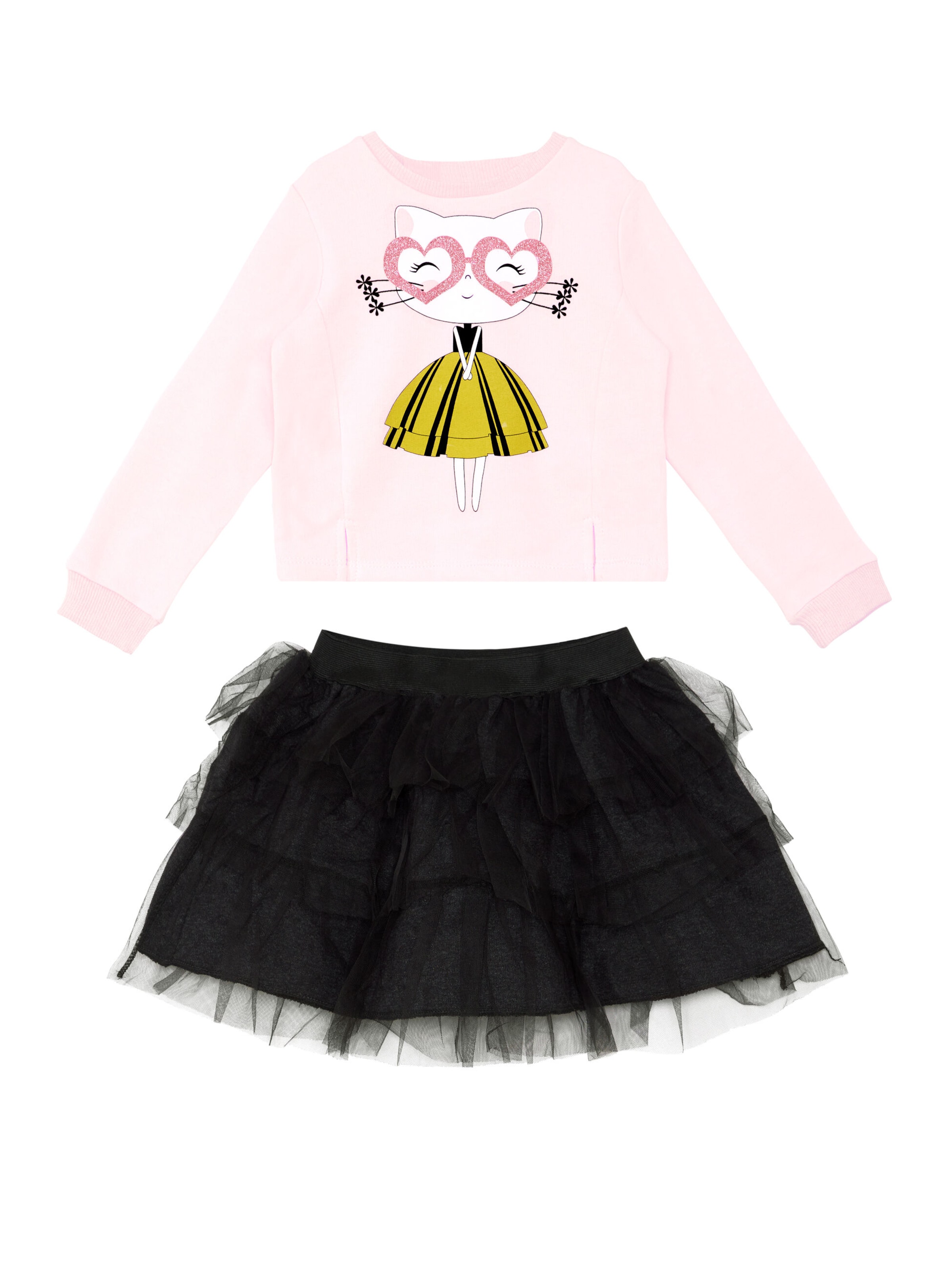 Abito 'Heart Glasses' di Denokids in rosa: frontale